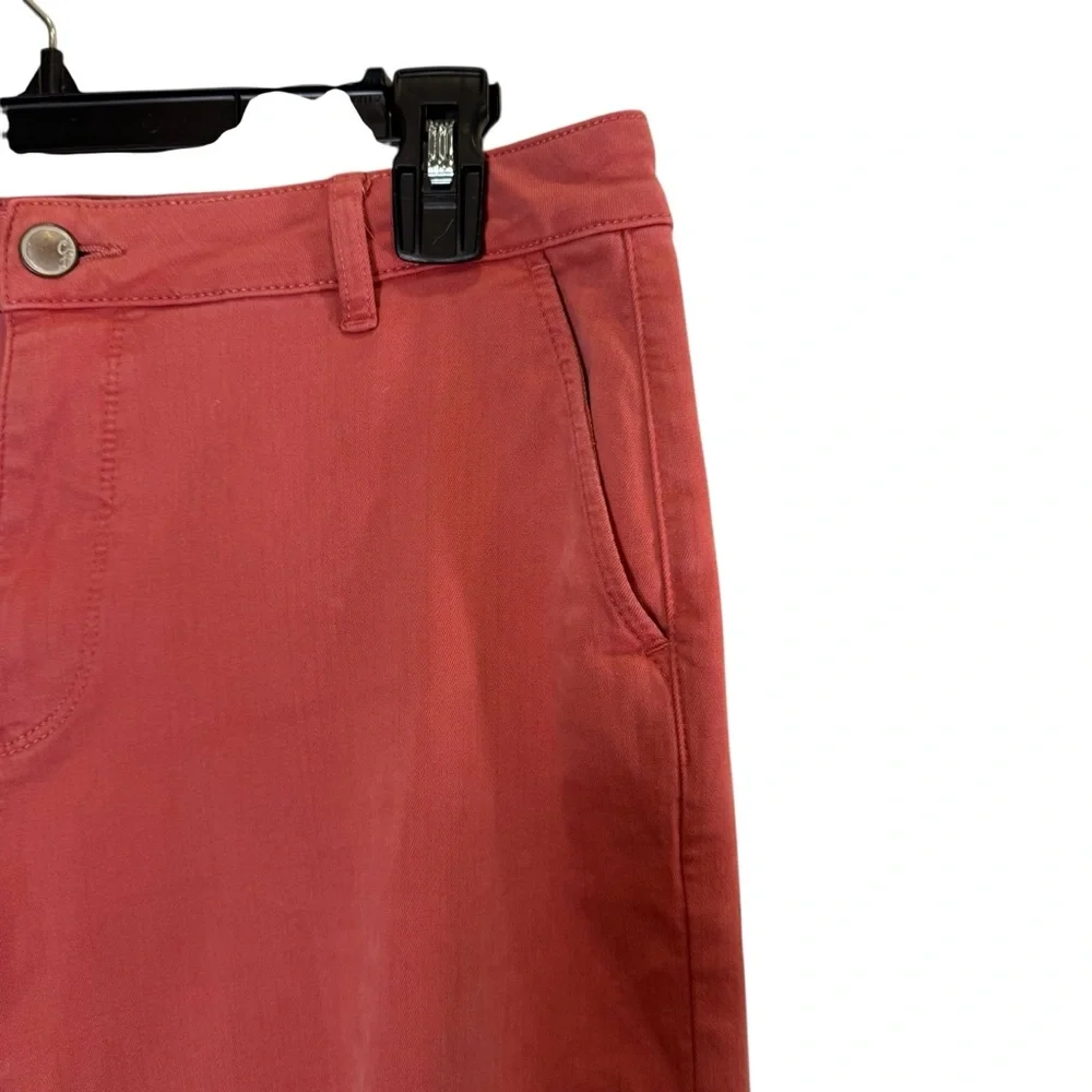 Cosmic Blue Love Women’s Wide Leg Cropped Rust Cotton Blend Pants sz 31 - Picture 2 of 8